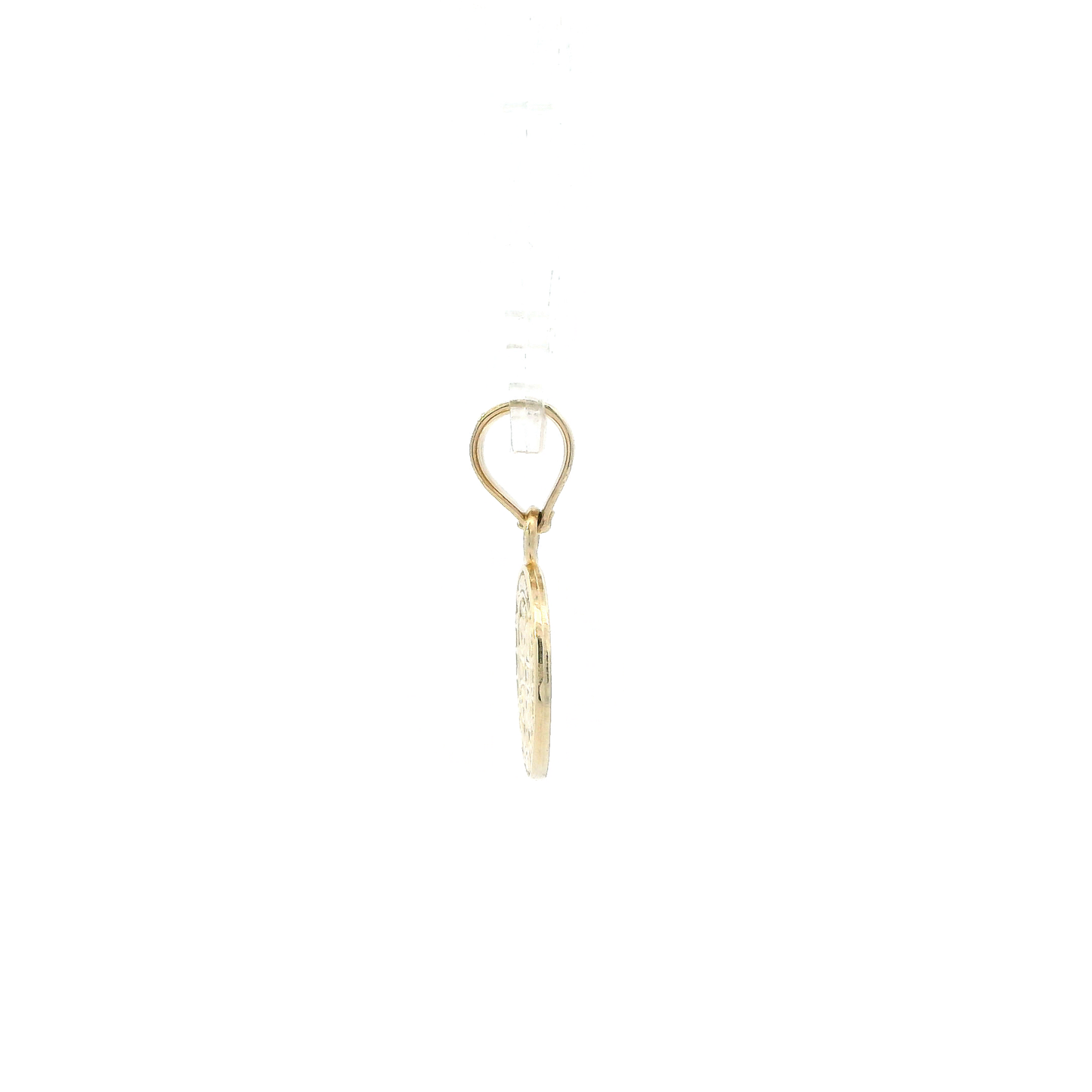 14K Yellow Gold Round Saint Christopher Pendant