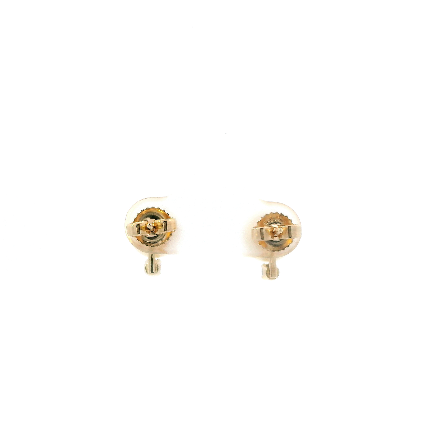 14K Yellow Gold Pearl & Diamond Earrings - 0.10ct