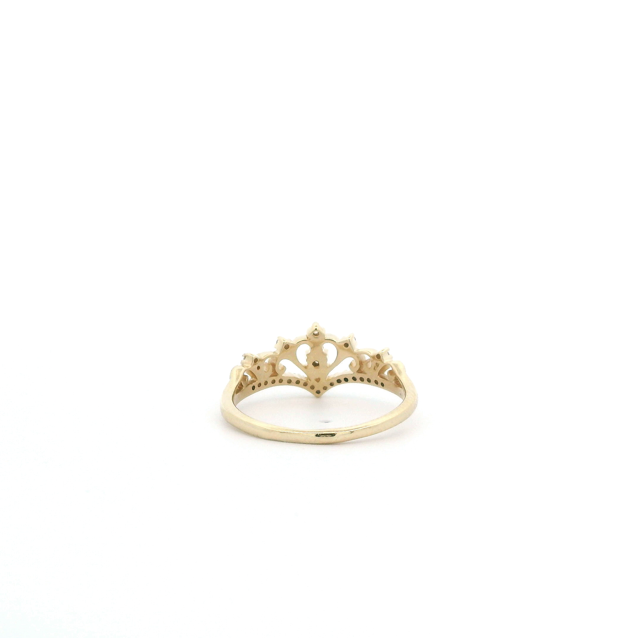 14K Yellow Gold Women's Crown Ring