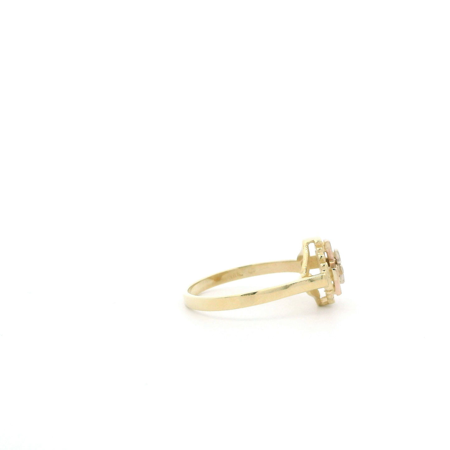 18K Yellow & White Gold Multi Cross Ring