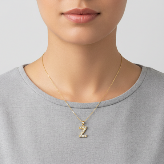 10K Yellow Gold Letter "Z" Pendant