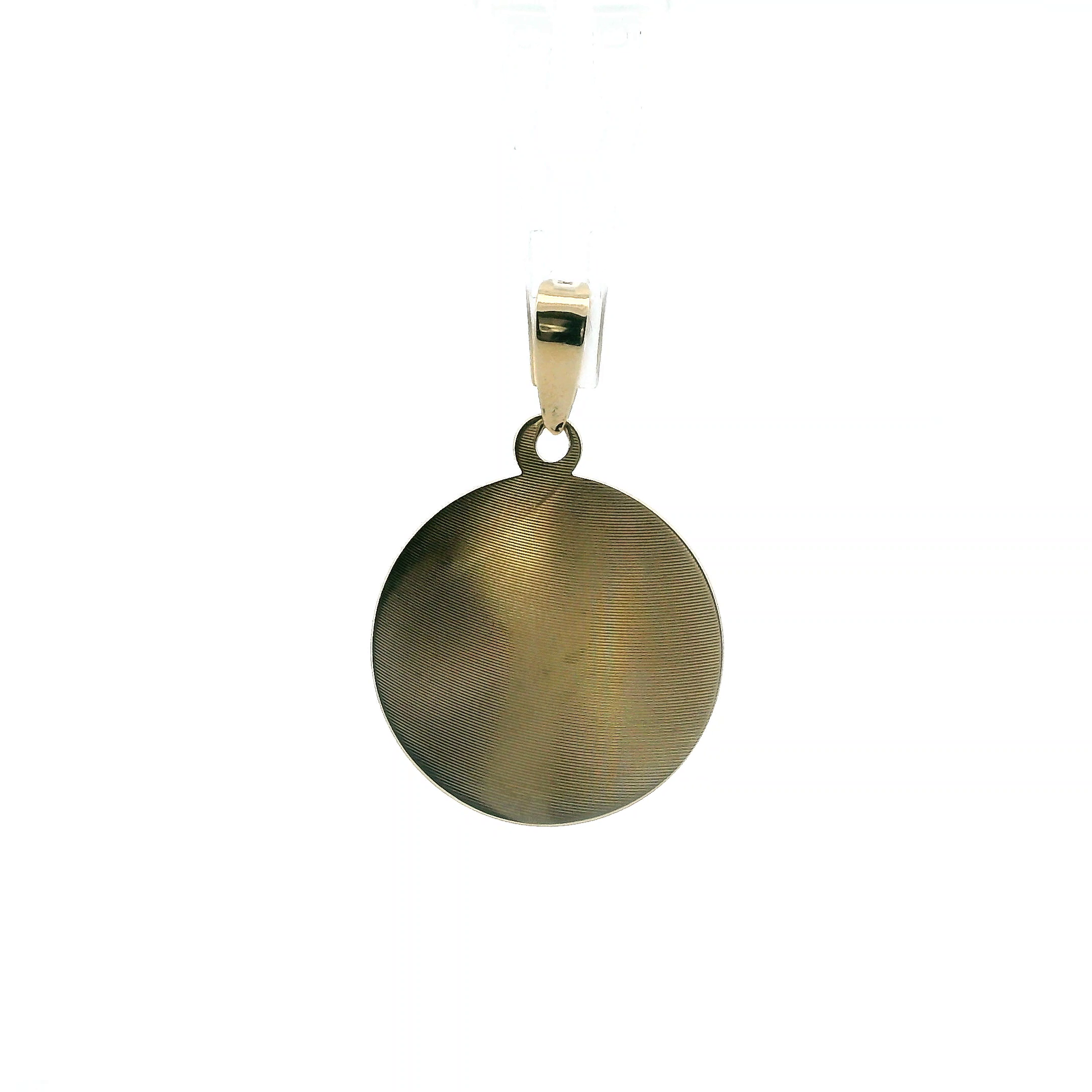 10K Tri Color Gold Round Jesus Religious Pendant