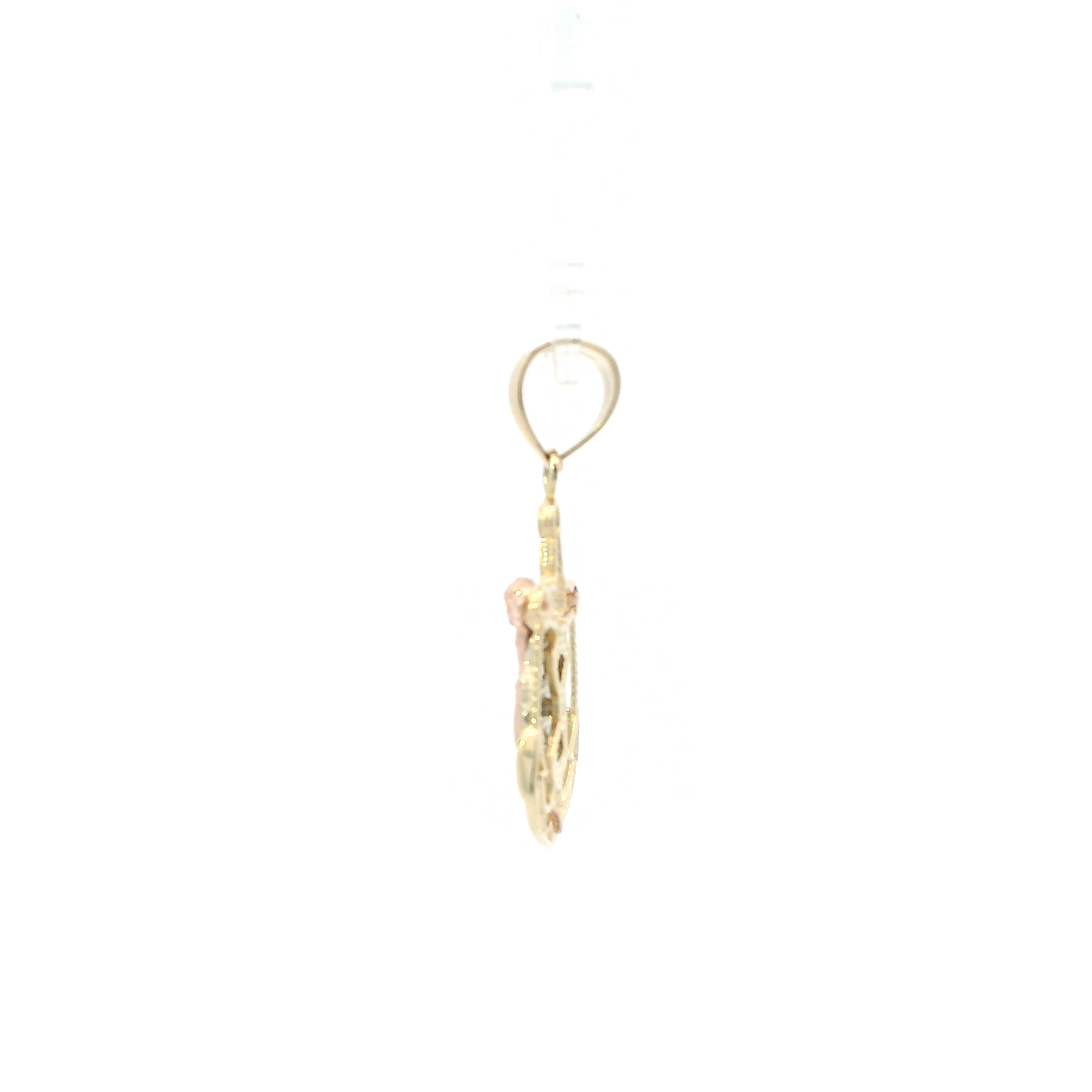 14K Tri Color Gold Mariner Crucifix Pendant