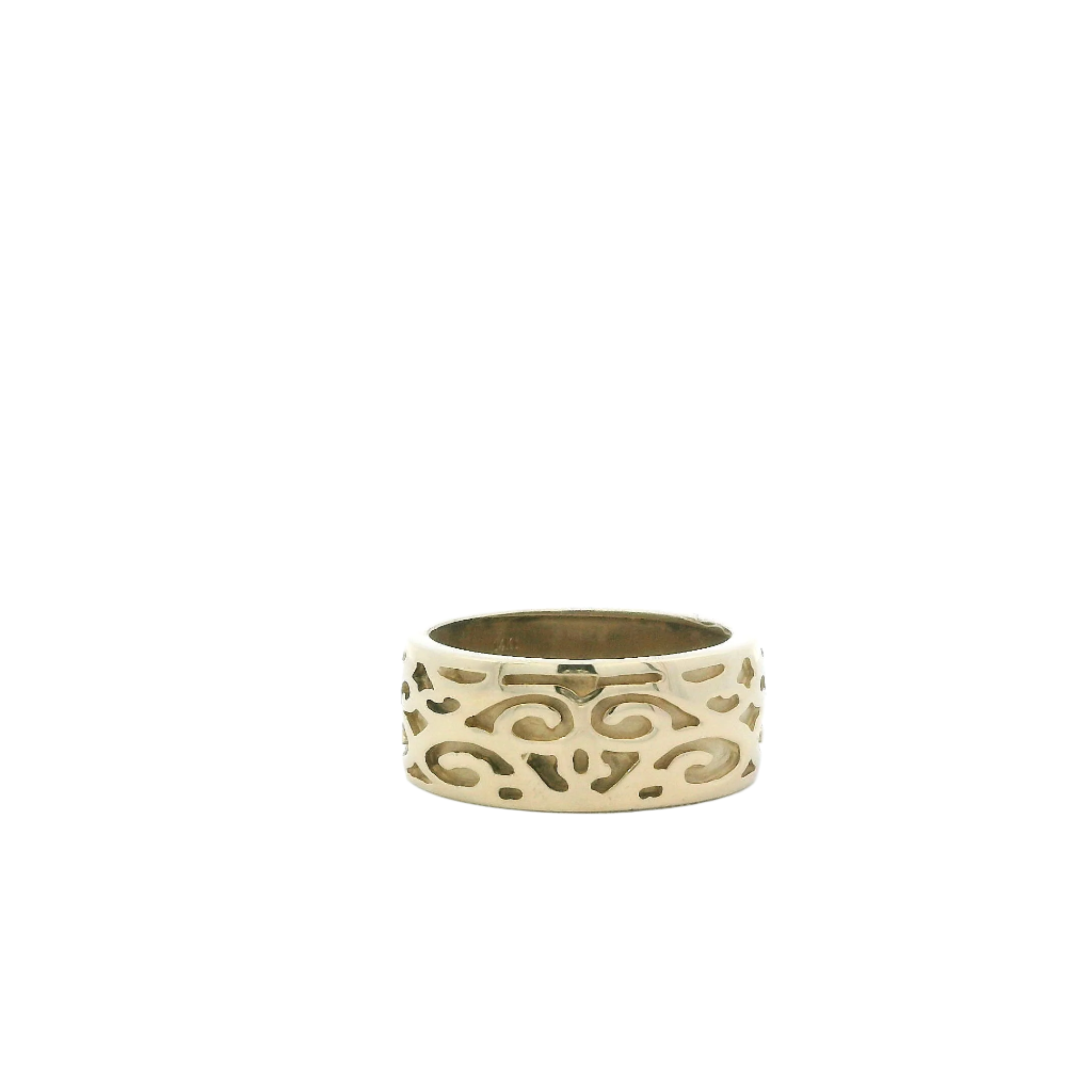 14K Yellow Gold Filigree Band
