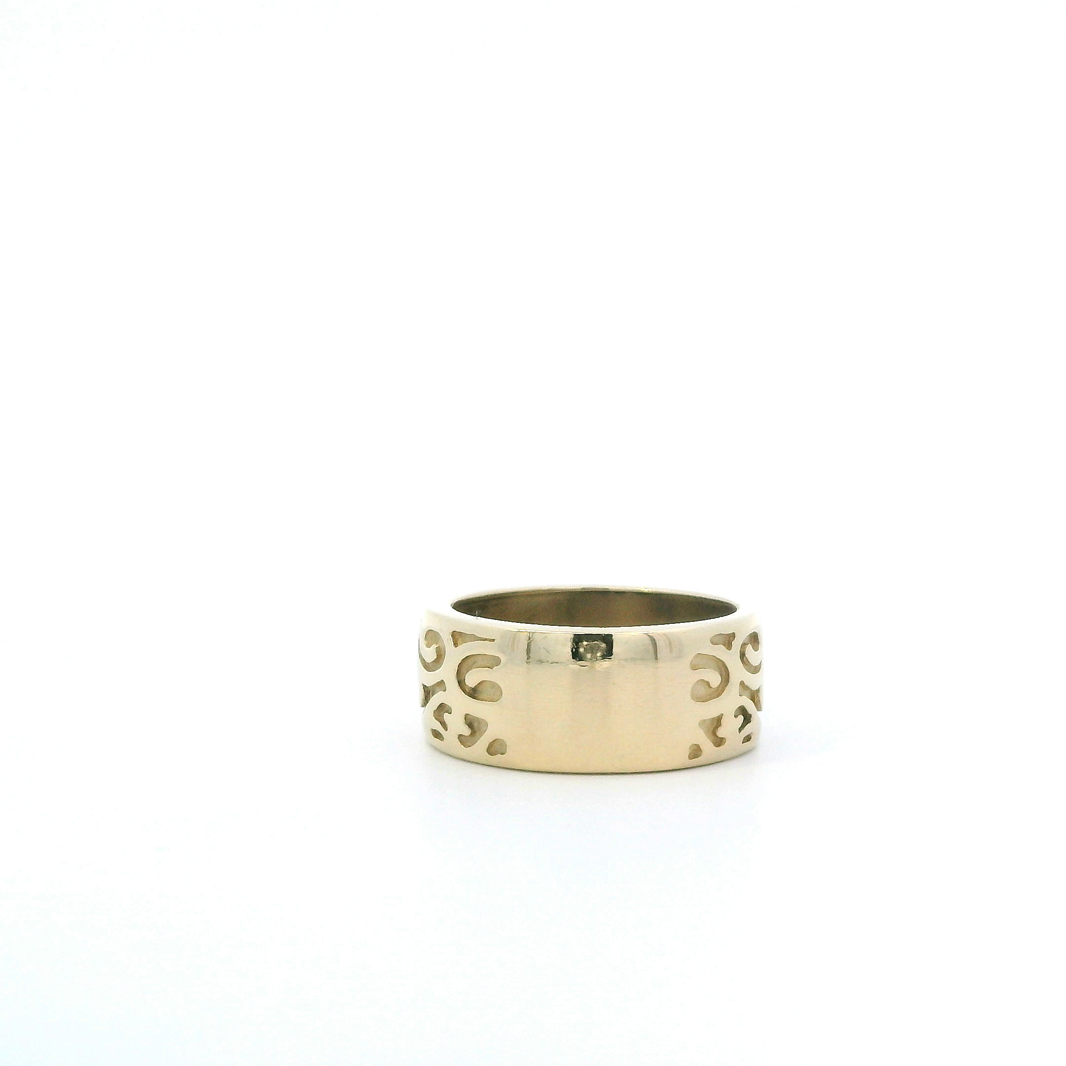 14K Yellow Gold Filigree Band