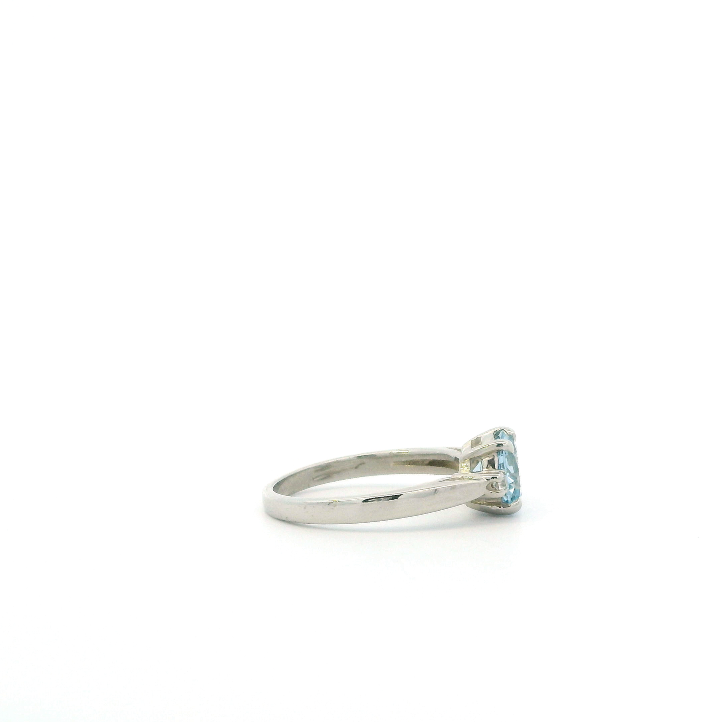 10K White Gold Aquamarine Women's Ring