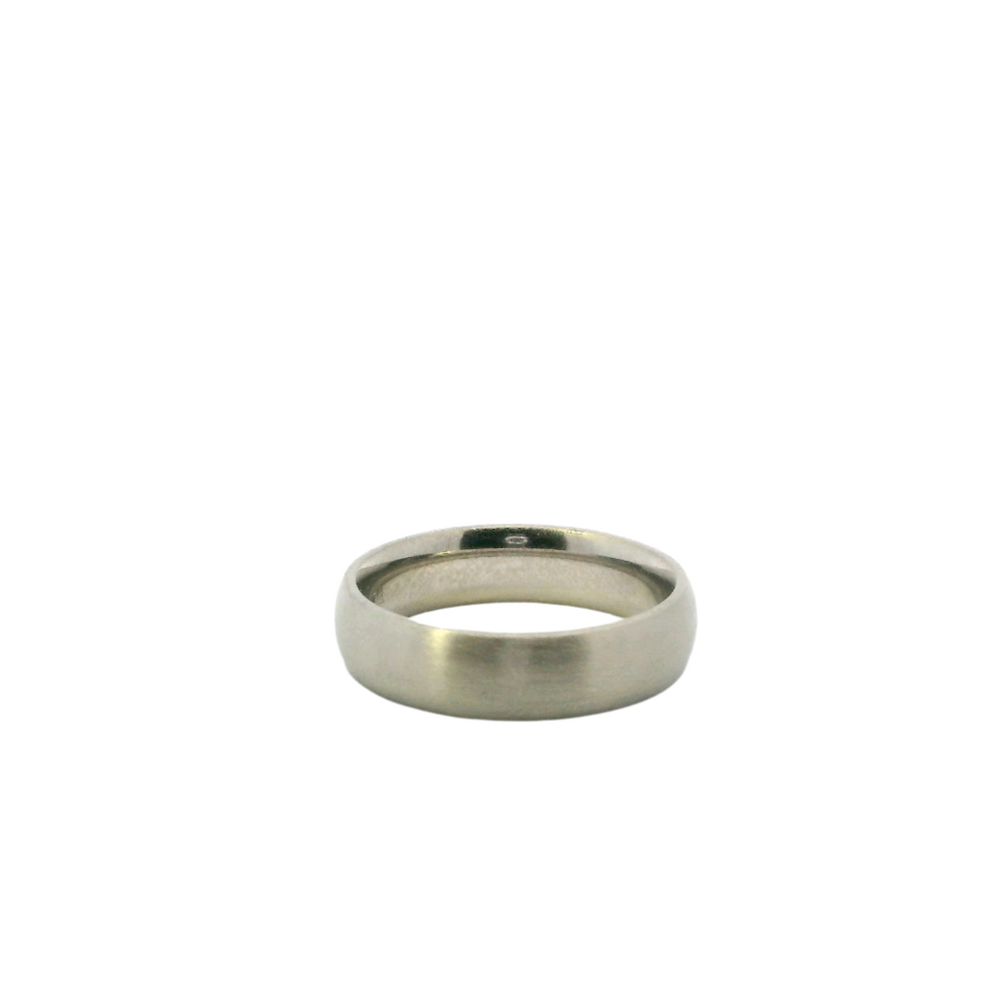 14K White Gold Matte Comfort Band