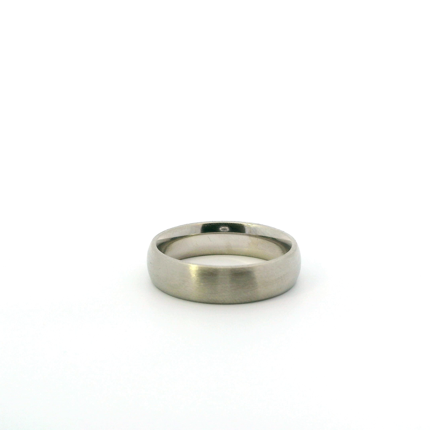14K White Gold Matte Comfort Band