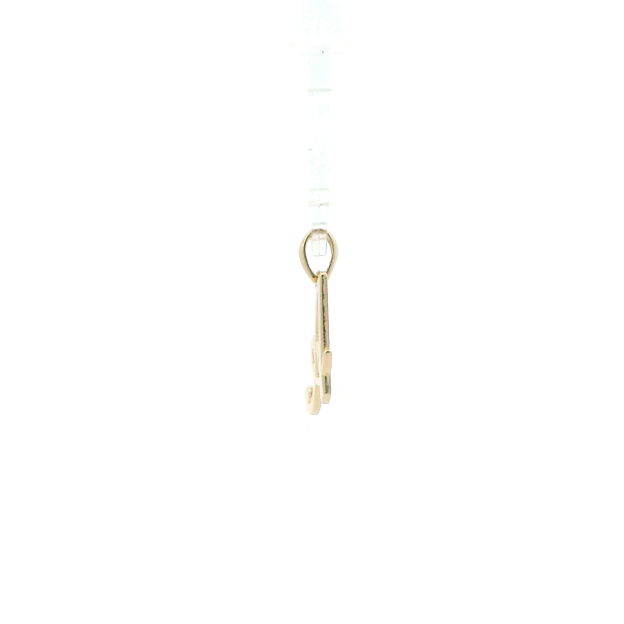 14K Yellow Gold Crusive Letter 