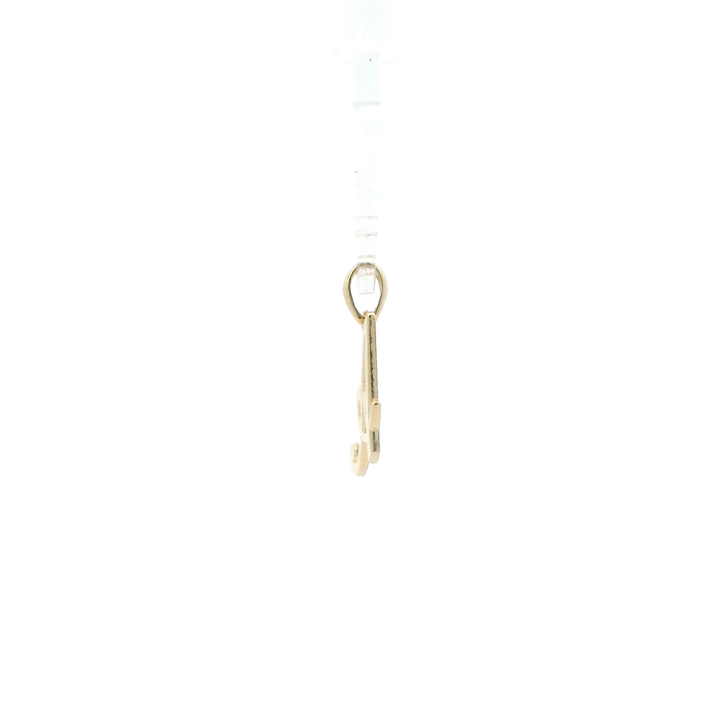14K Yellow Gold Crusive Letter "A" Pendant