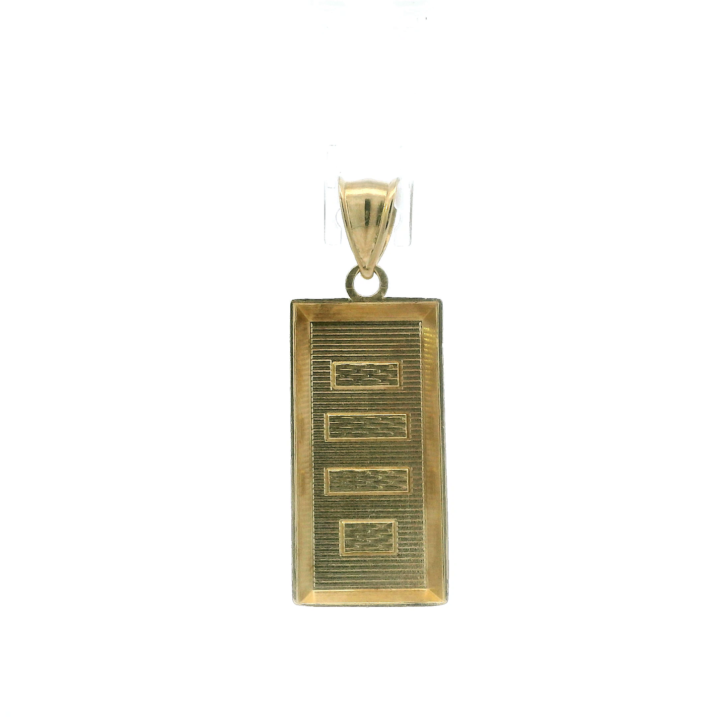 10K Yellow Gold "Fine Gold 999.9 1KG" Bar Pendant