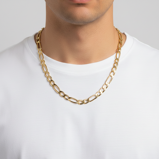 10K Yellow Gold 22" Figaro Chain