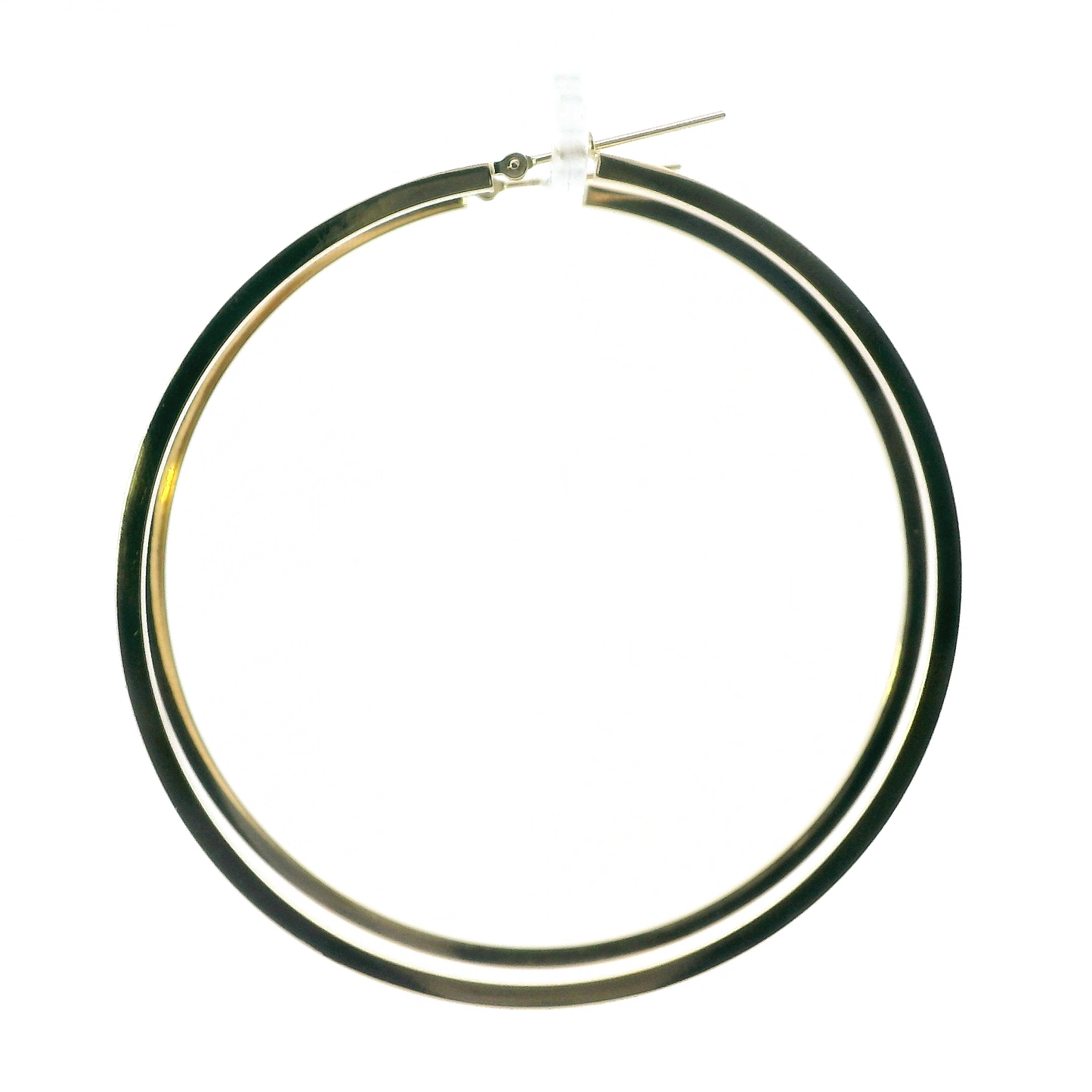 14K Yellow Gold Square Tube Hoop Earrings