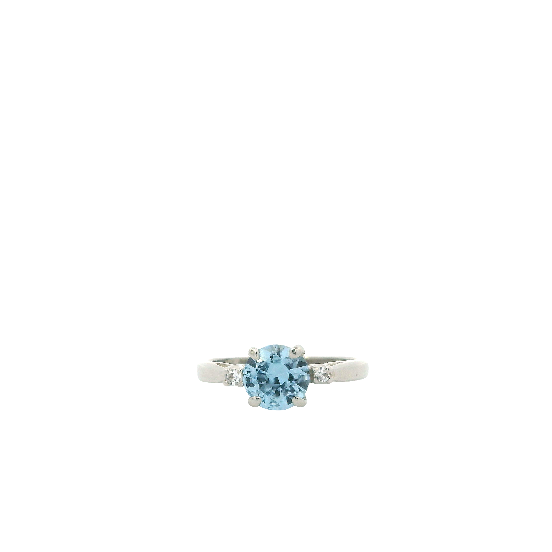 10K White Gold Aquamarine Women's Ring