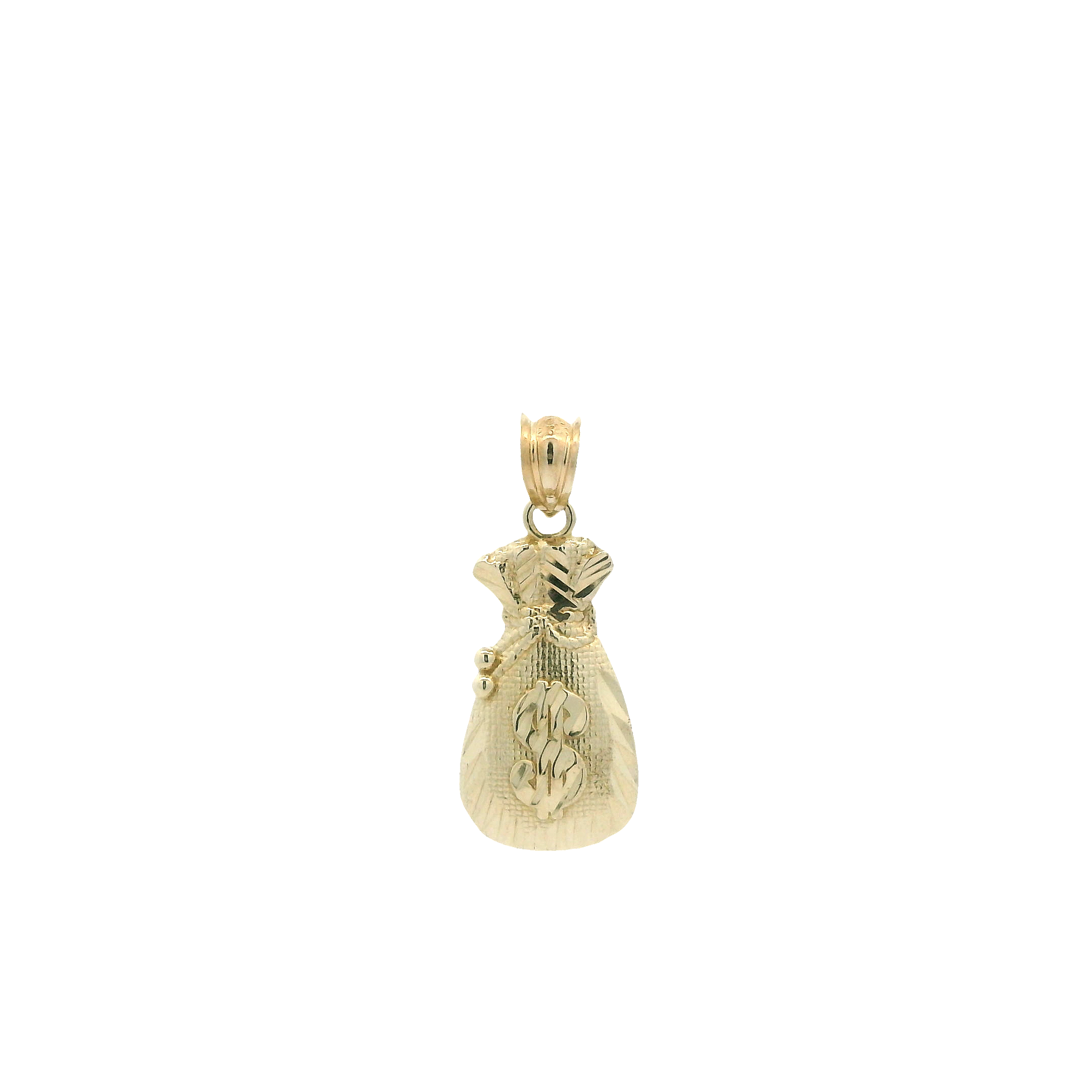 10K Yellow Gold Money Bag Pendant