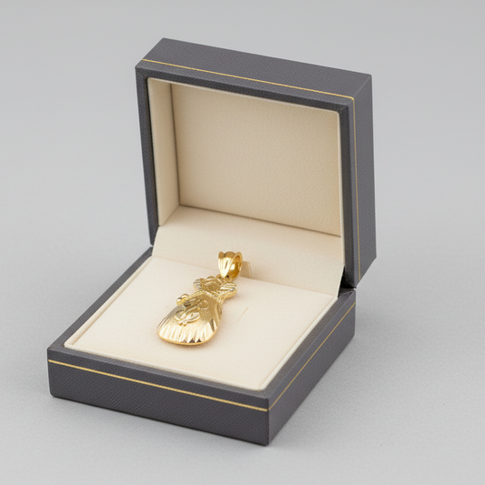 10K Yellow Gold Money Bag Pendant