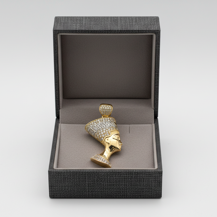 10K Yellow Gold Nefertiti Pendant