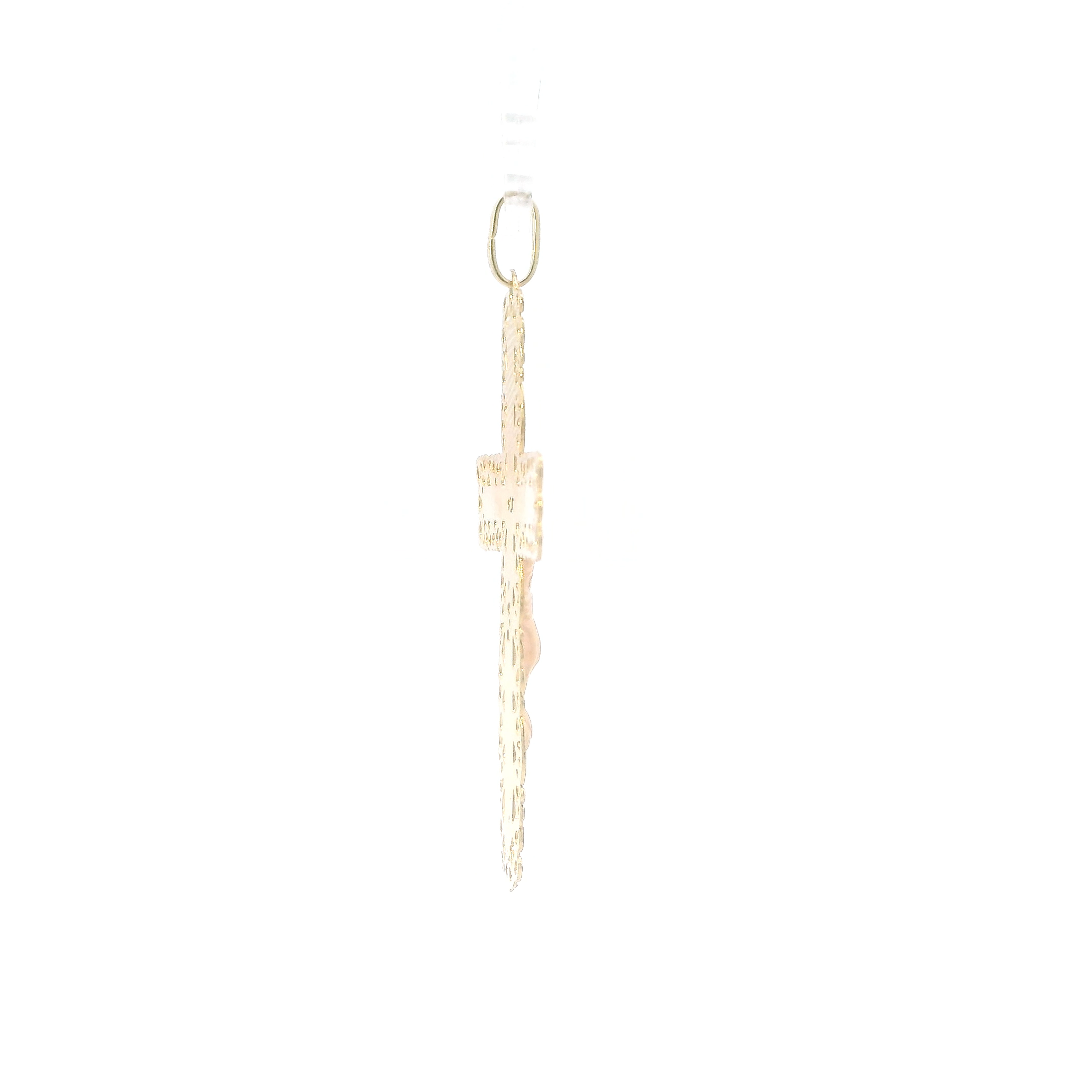 14K Yellow & Rose Gold Filigree Crucifix Pendant