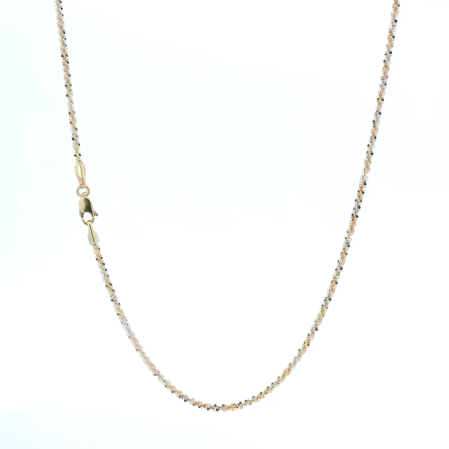 14K Tri Color 18" Popcorn Chain