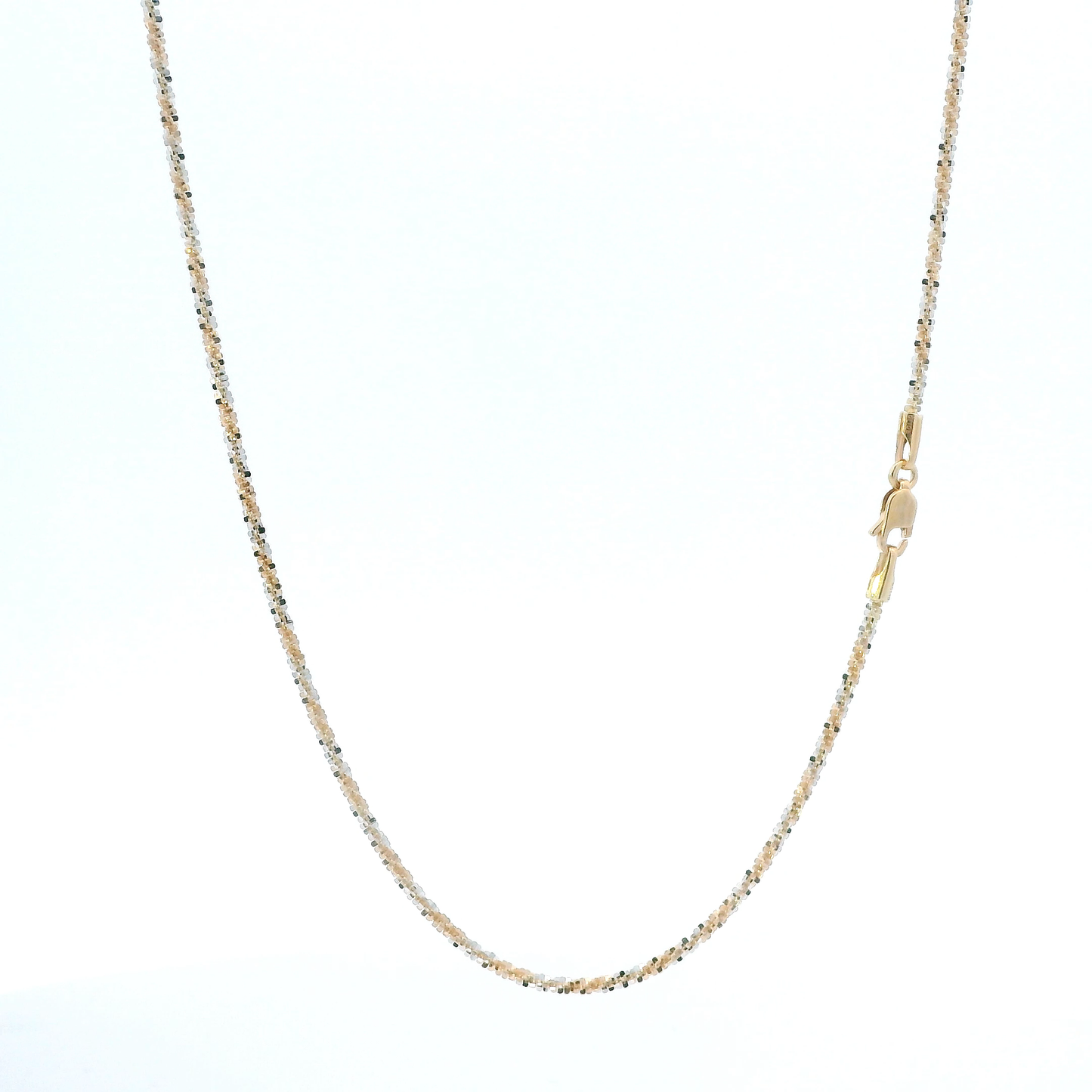 14K Tri Color 18" Popcorn Chain