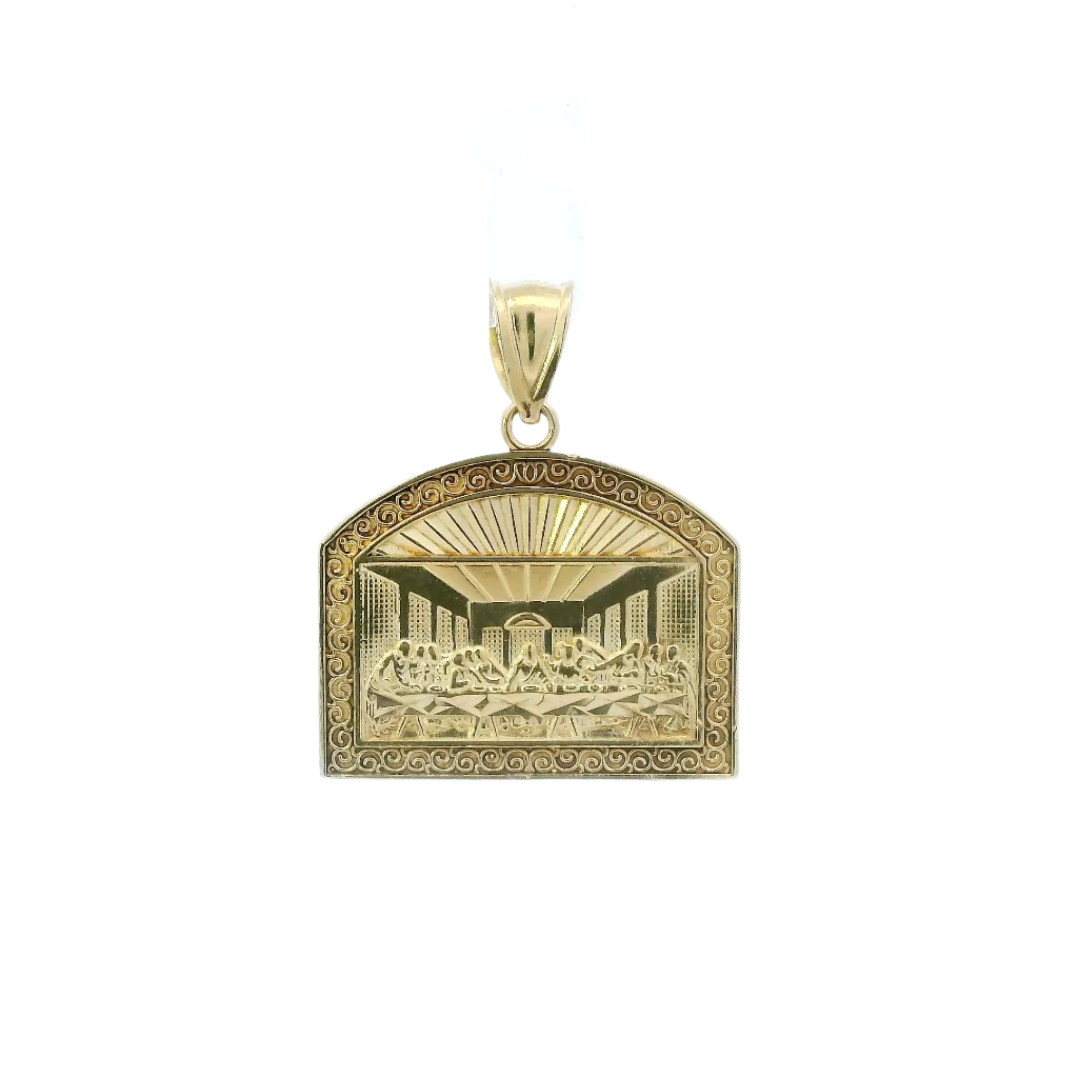 10K Yellow Gold Last Supper Pendant