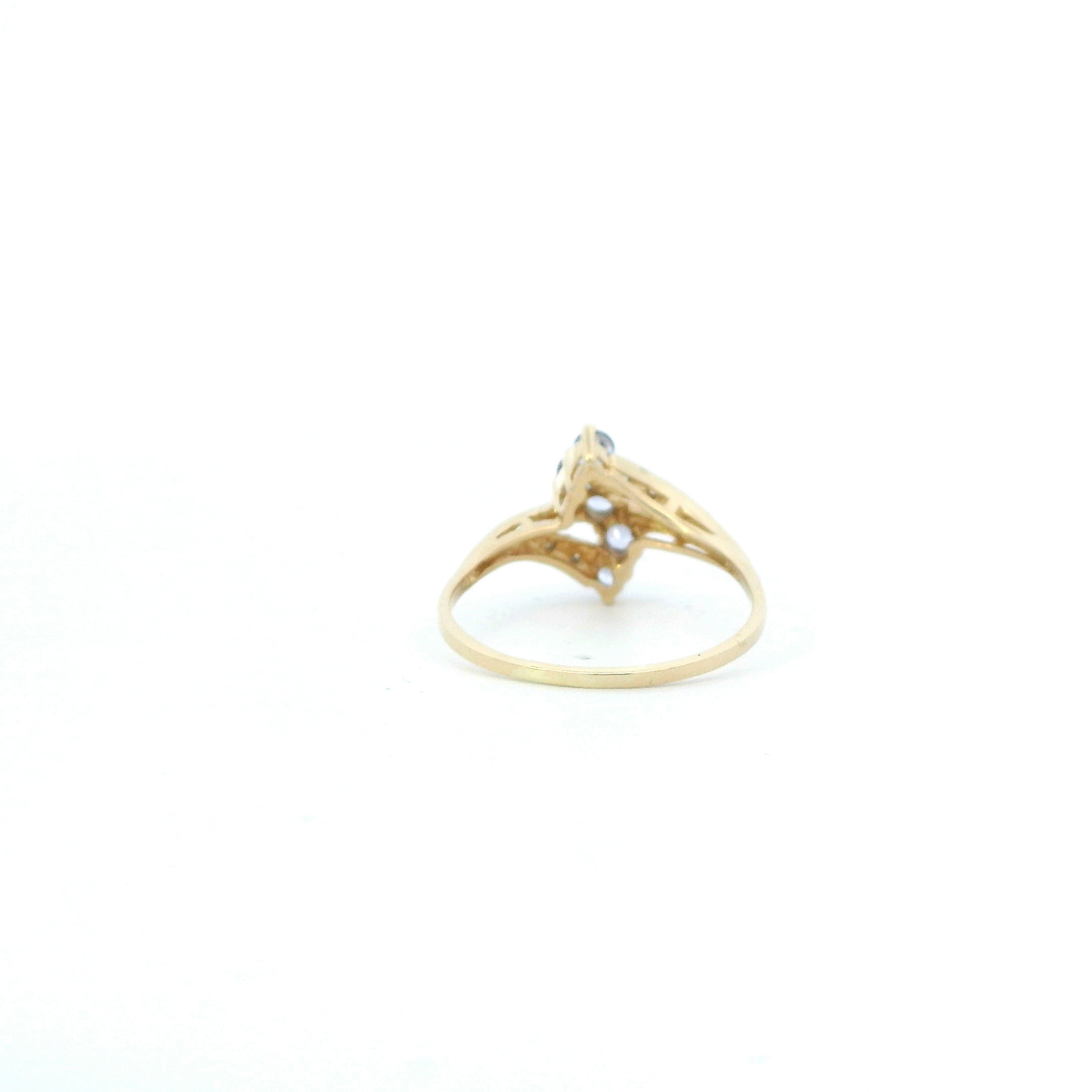 10K Yellow Gold Tanzanite & Diamond Women's Ring- 0.04ct