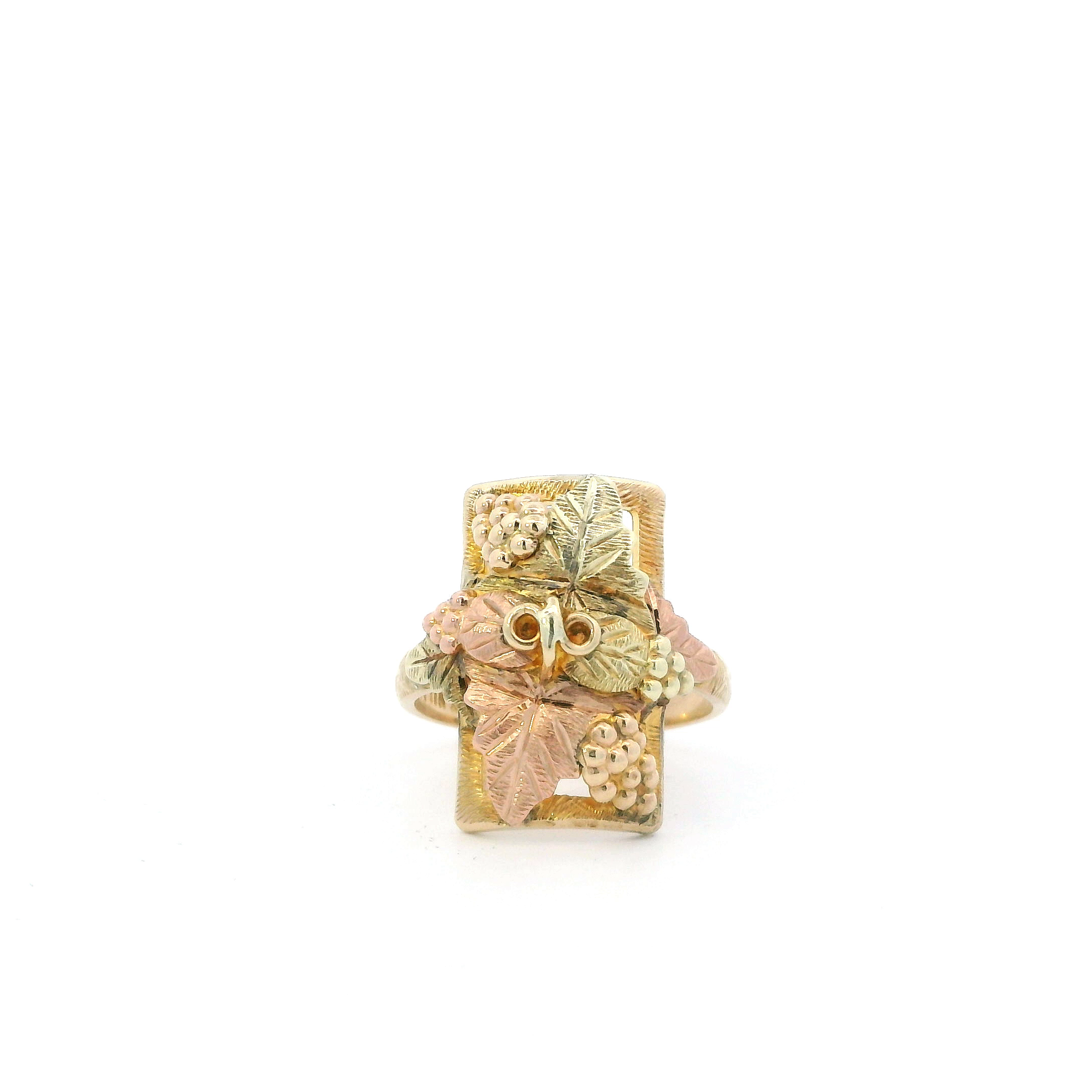 10K Yellow & Rose Gold Black Hills Gold Grapevine Women's Ring