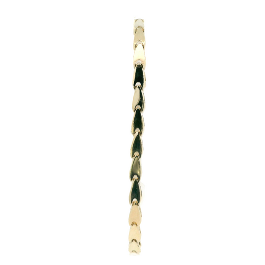 14K Yellow 7.25" Gold V Shape Link Bracelet