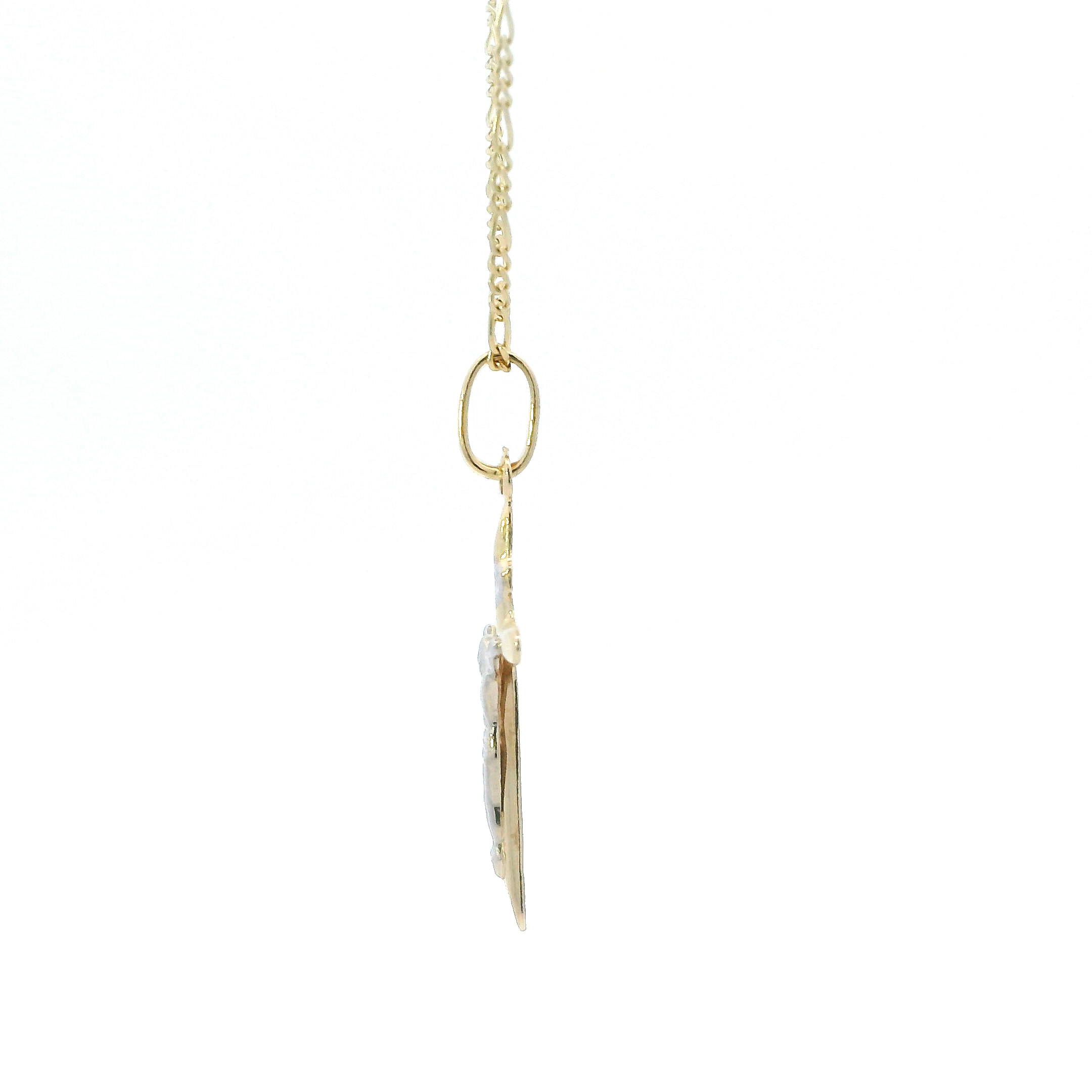 14K Yellow Gold Crucifix Pendant & 16