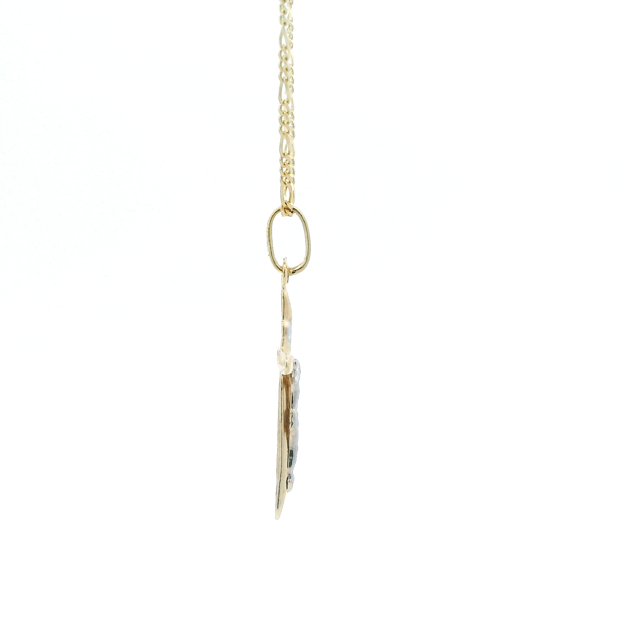 14K Yellow Gold Crucifix Pendant & 16