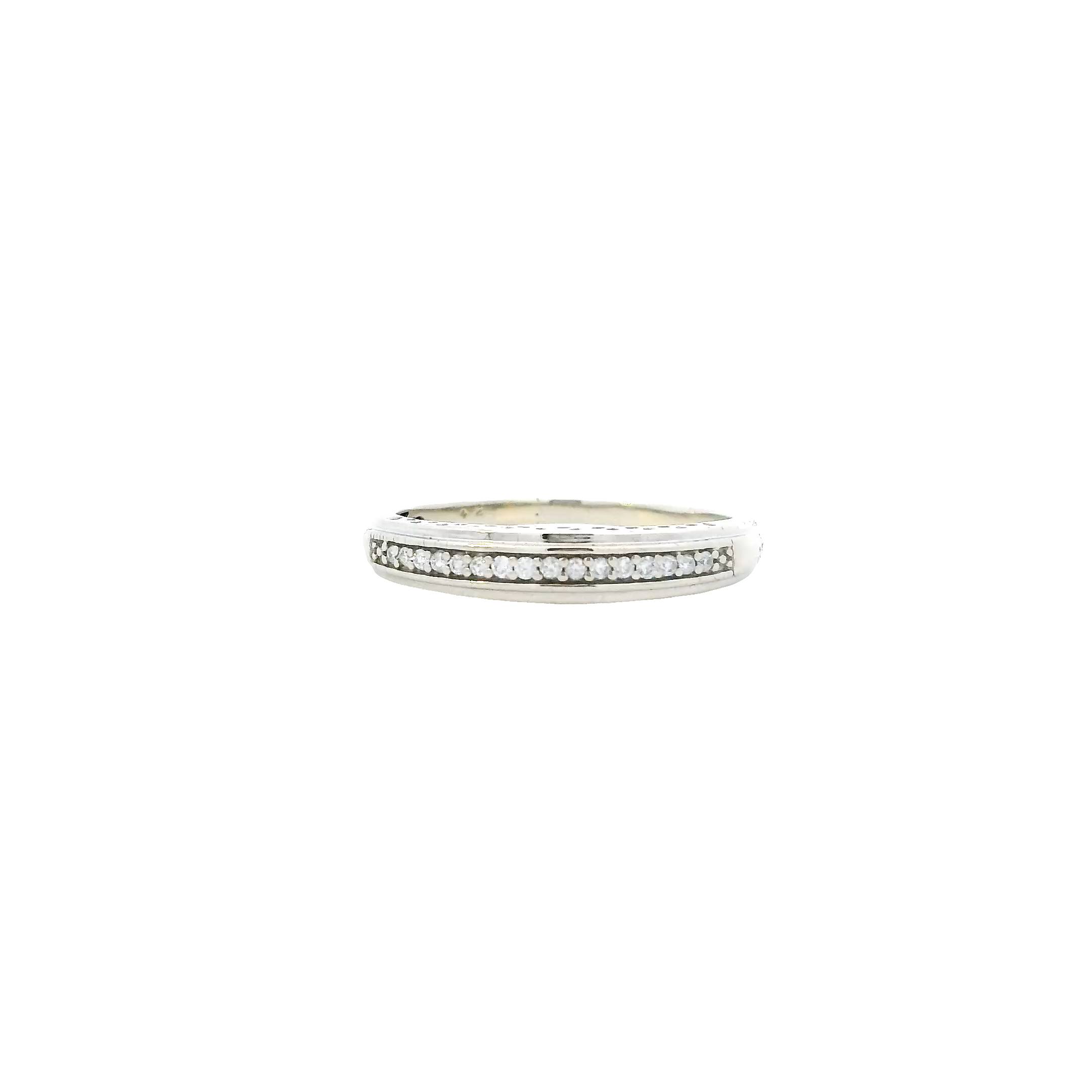 10K White Gold Diamond Women's Ring -0.08ct