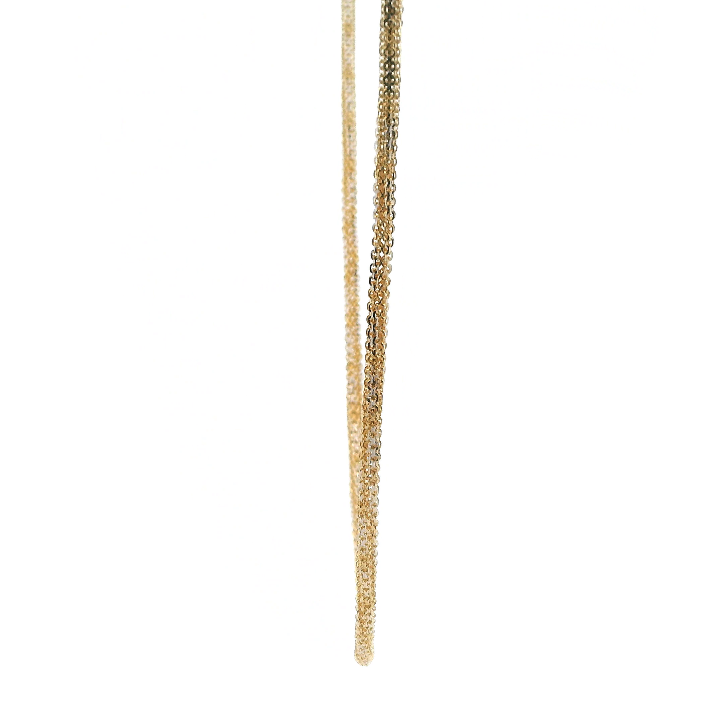 14K Yellow & White Gold Round Multi Cable Chain