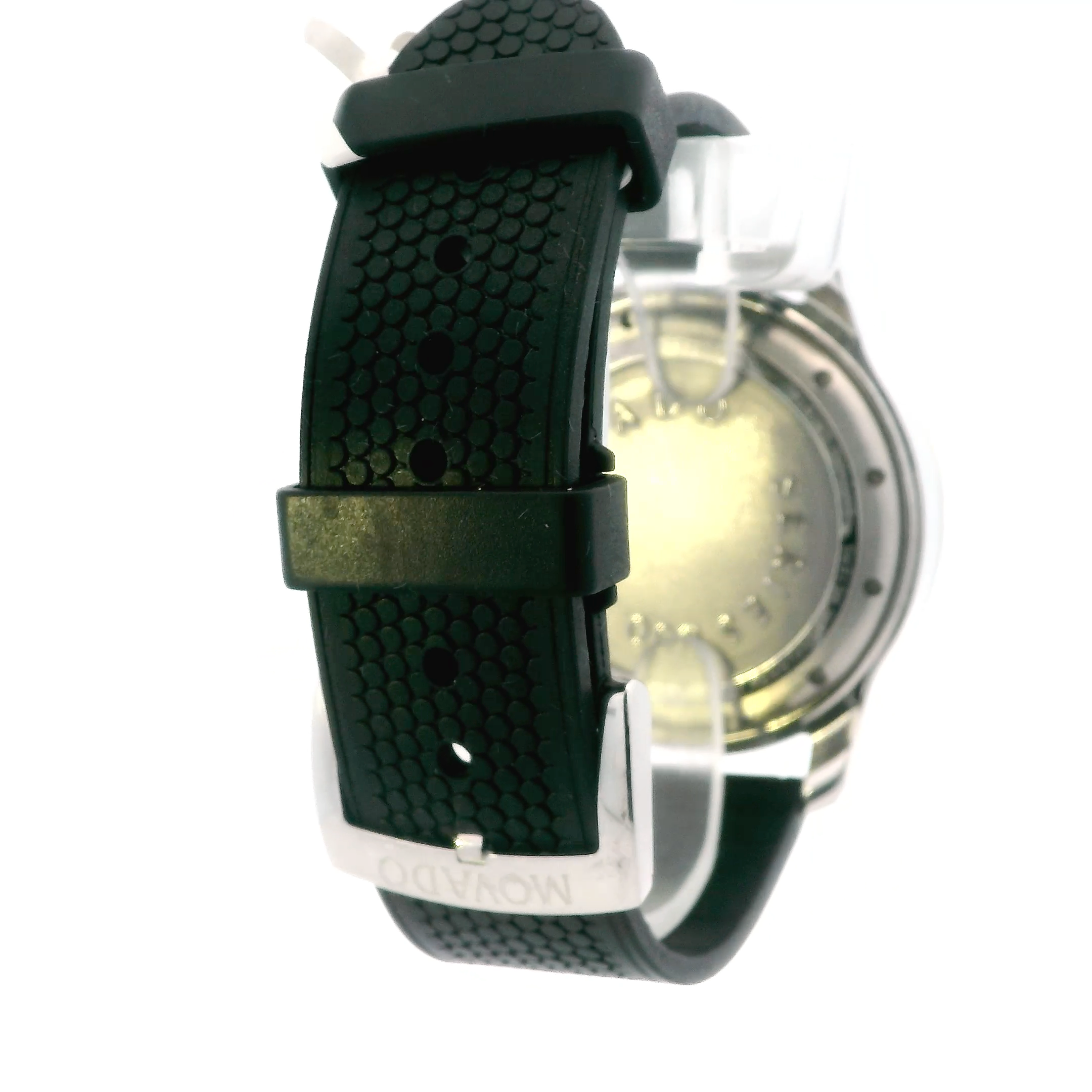 Movado Black Rubber Band Blue Dial Men's Watch