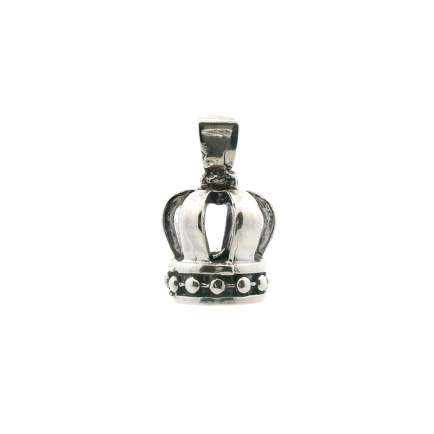 Sterling Silver 3D Crown Pendant