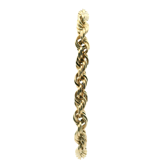 14K Yellow Gold Hollow Rope Bracelet