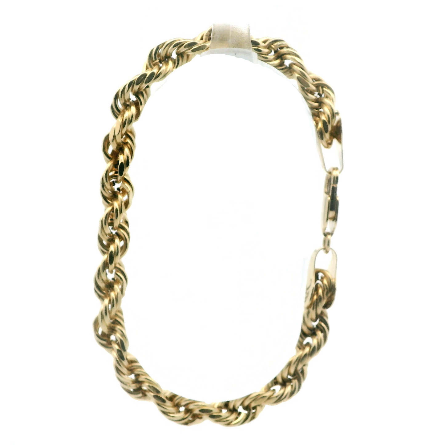 14K Yellow Gold Hollow Rope Bracelet