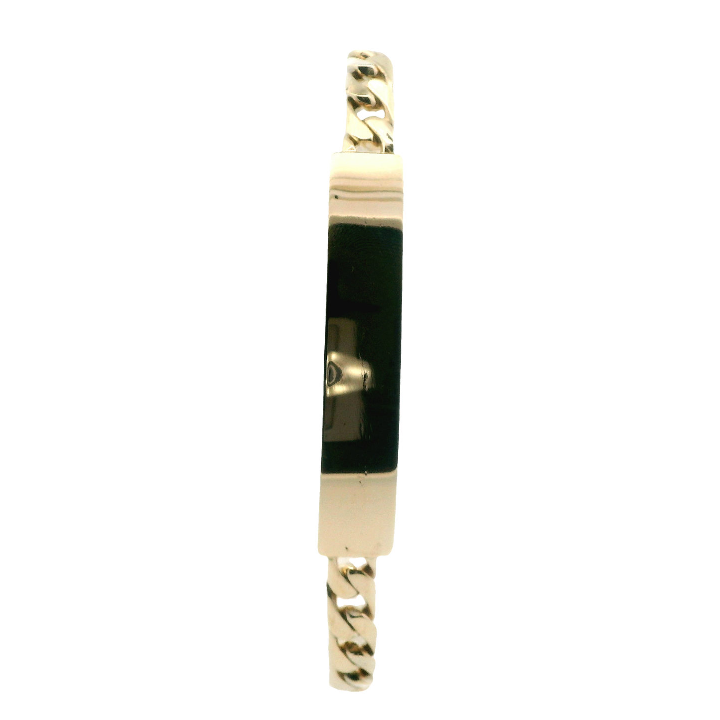 14K Yellow Gold 8" Cuban ID Bracelet