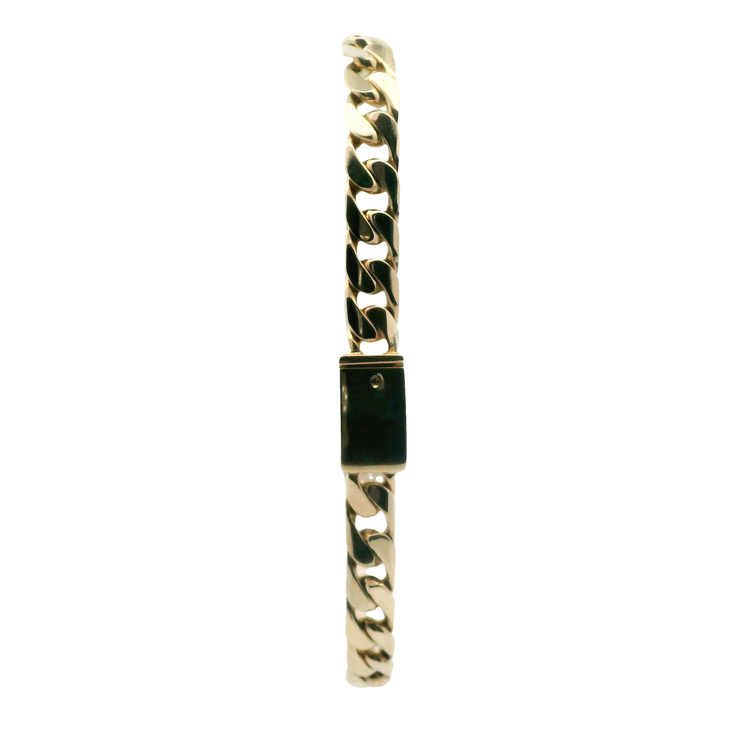 14K Yellow Gold 8" Cuban ID Bracelet