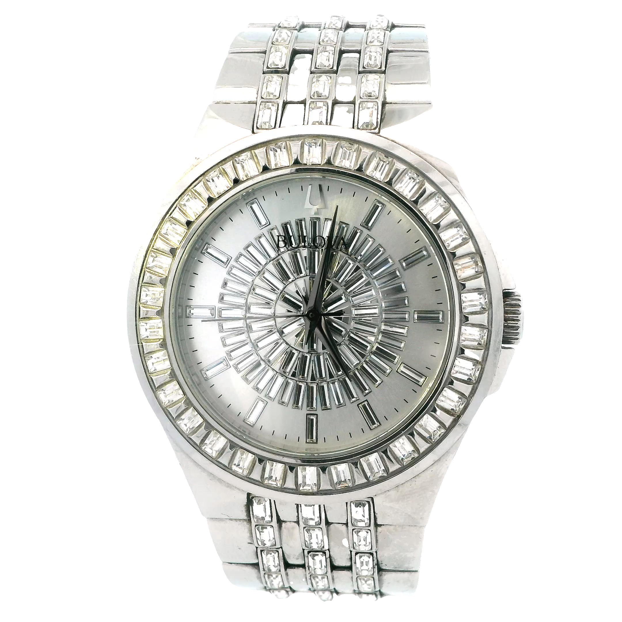 Bulova Silver Color Band & Face Wrist Watch