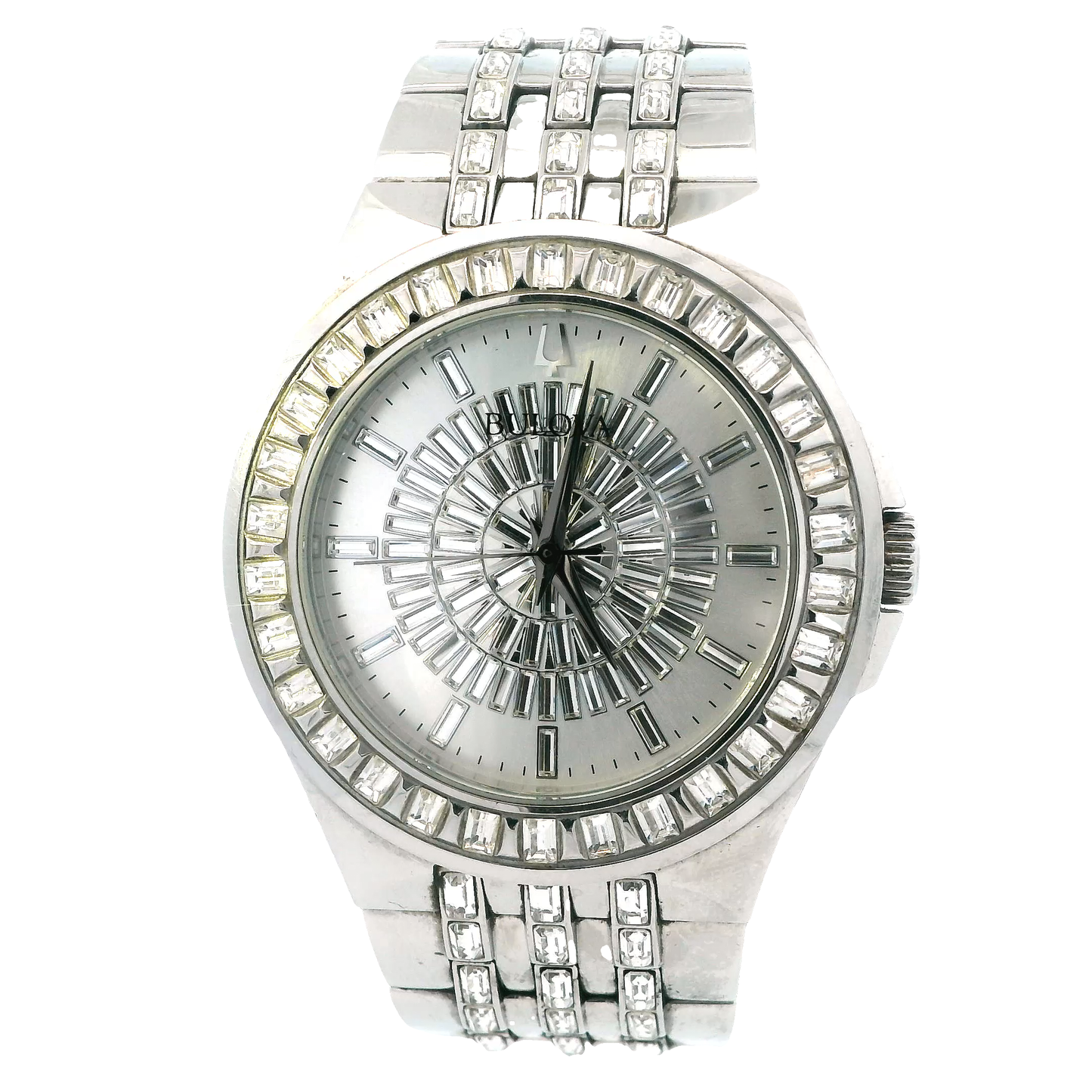 Bulova Silver Color Band & Face Wrist Watch