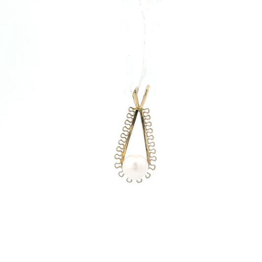 14K Yellow Gold Pearl Pendant