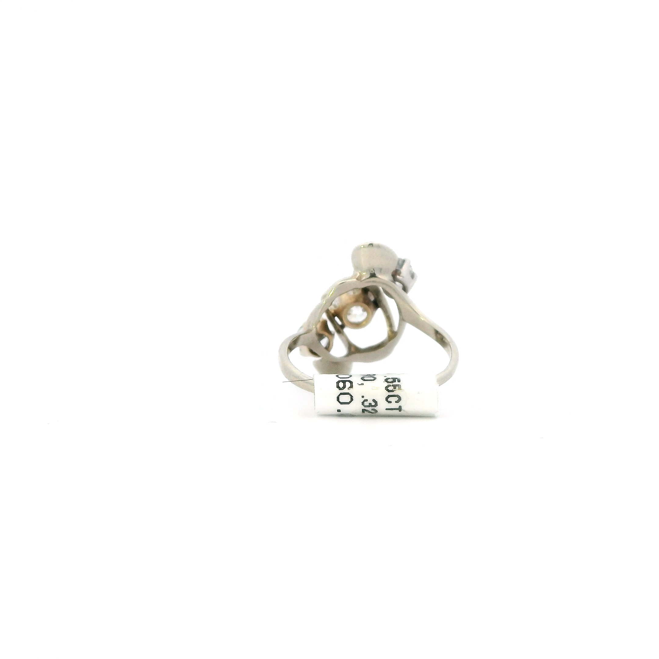 14K White Gold Old European Diamond Women's Ring-1.13ct