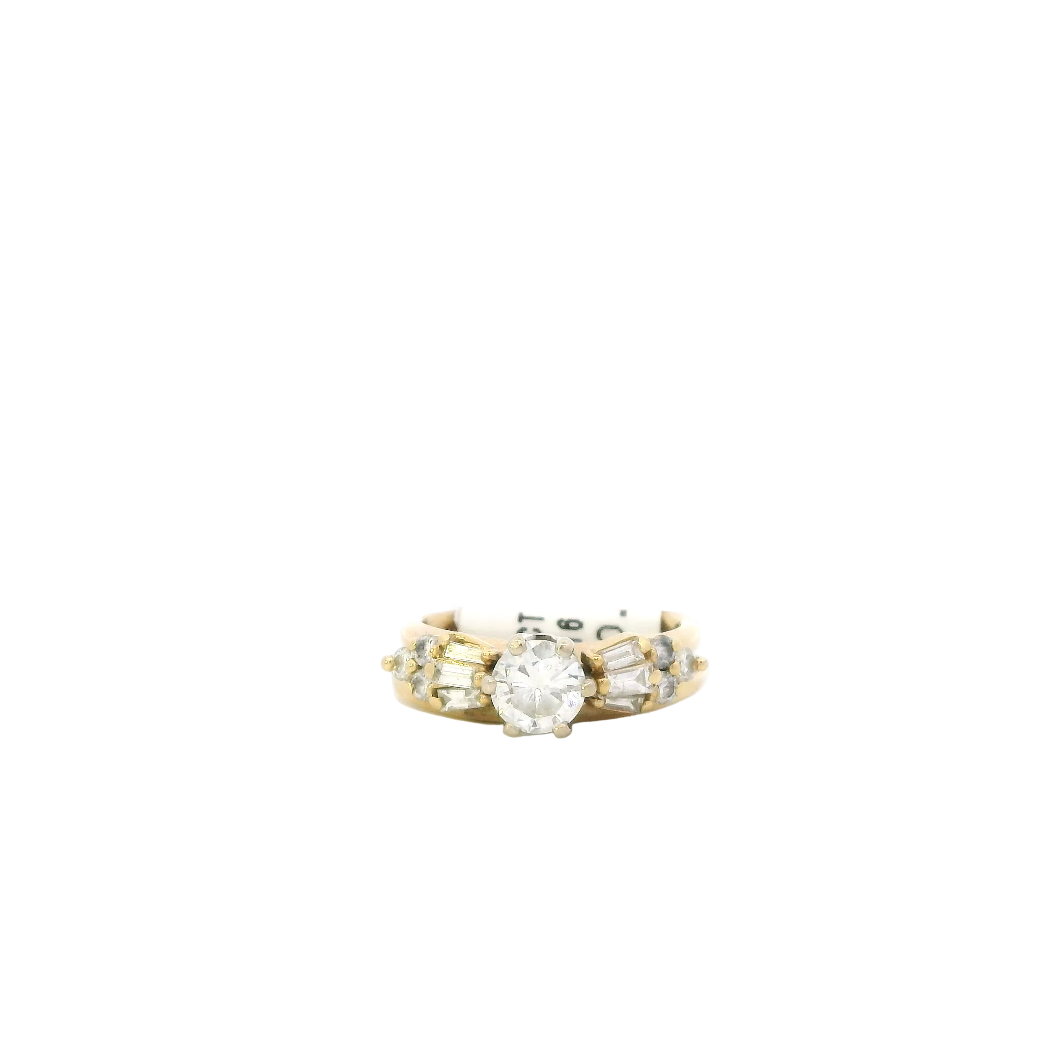 14K White Gold Diamond Women's Engagement & Wedding Ring Set -0.82ct