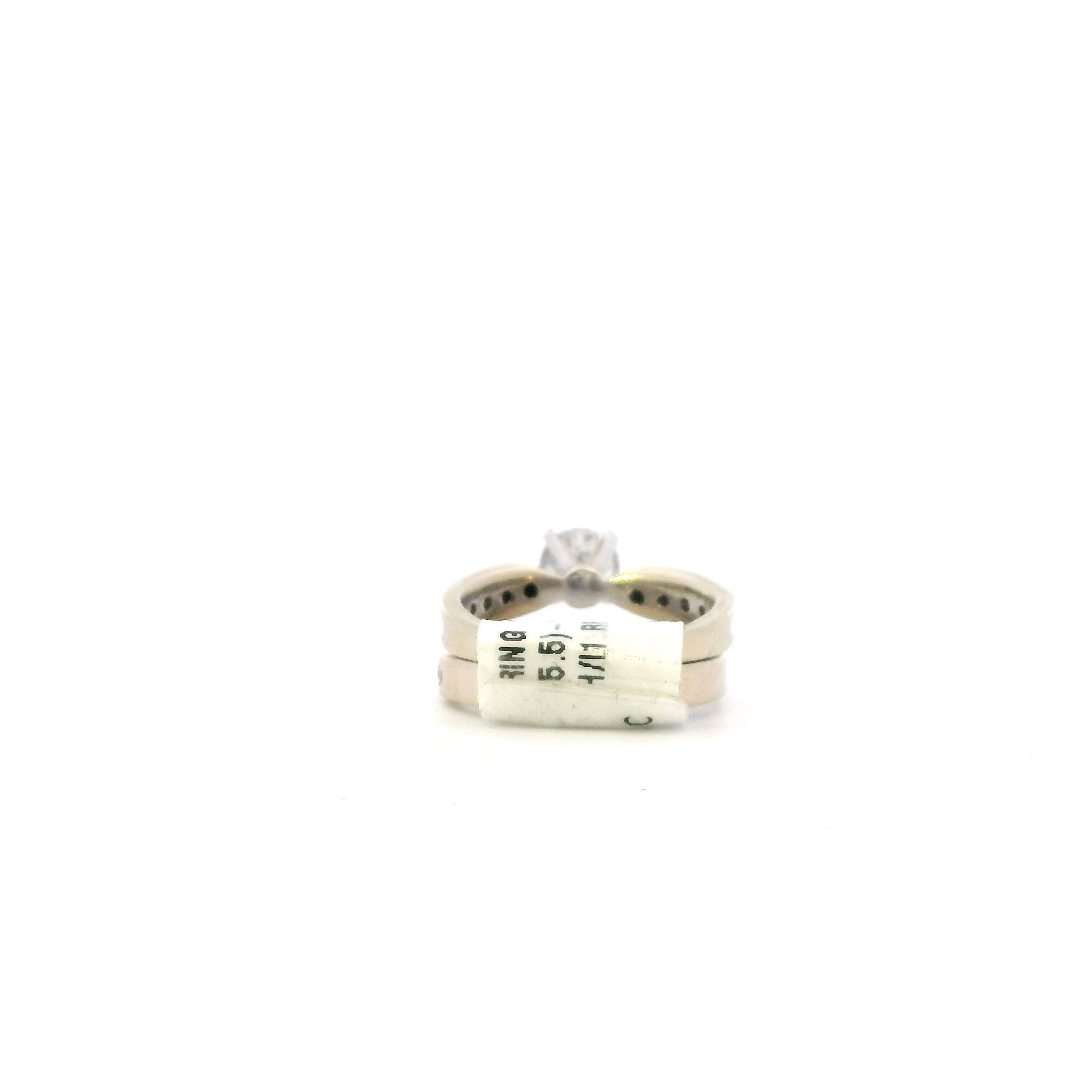 14K White Gold Diamond Women's Engagement & Wedding Ring Set -1.35ct