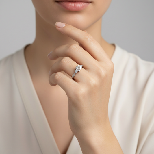 Platinum & Diamond Women's Ring -1.34ct