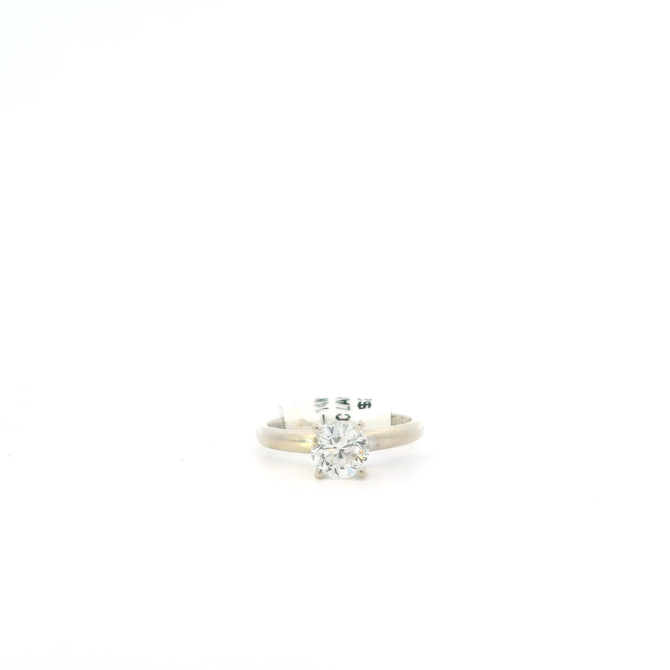 14K White Gold Laser Inscribed 