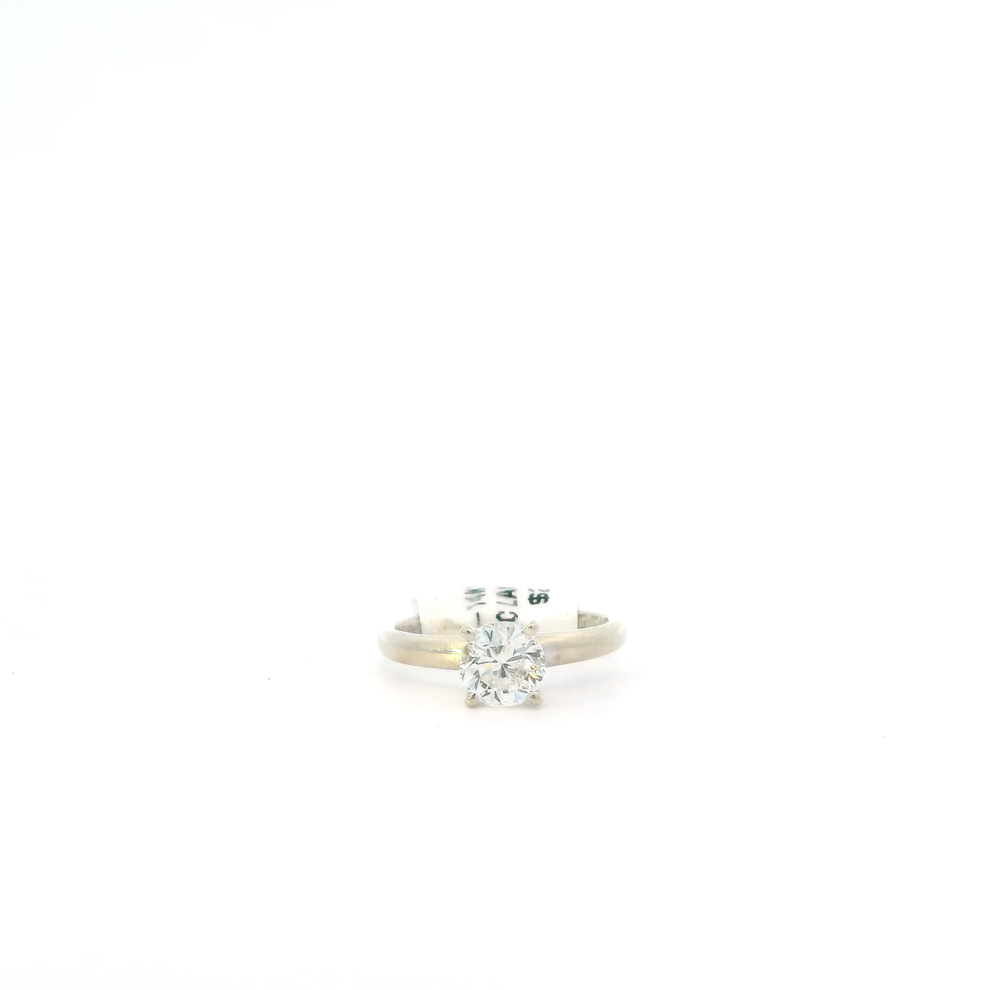 14K White Gold Laser Inscribed "Leo" Diamond Women's Ring-0.95ct