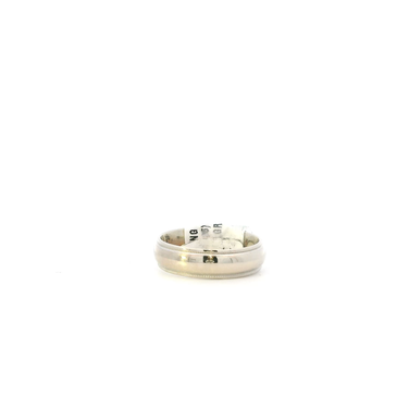 10K White Gold Milgrain Band