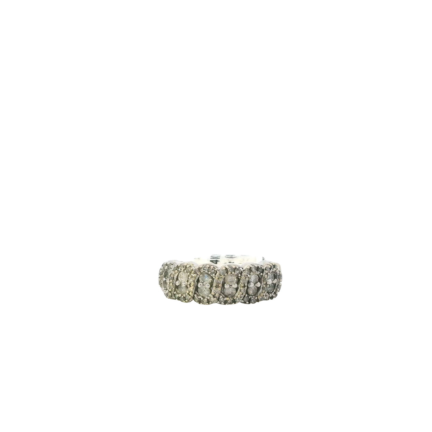 14K White Gold Diamond Women's Ring -0.51ct