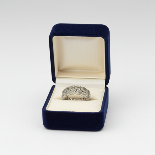 14K White Gold Diamond Women's Ring -0.51ct